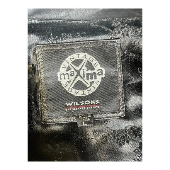 Vintage Maxima Wilsons Leather Jacket Black Size Large - Picture 5 of 6
